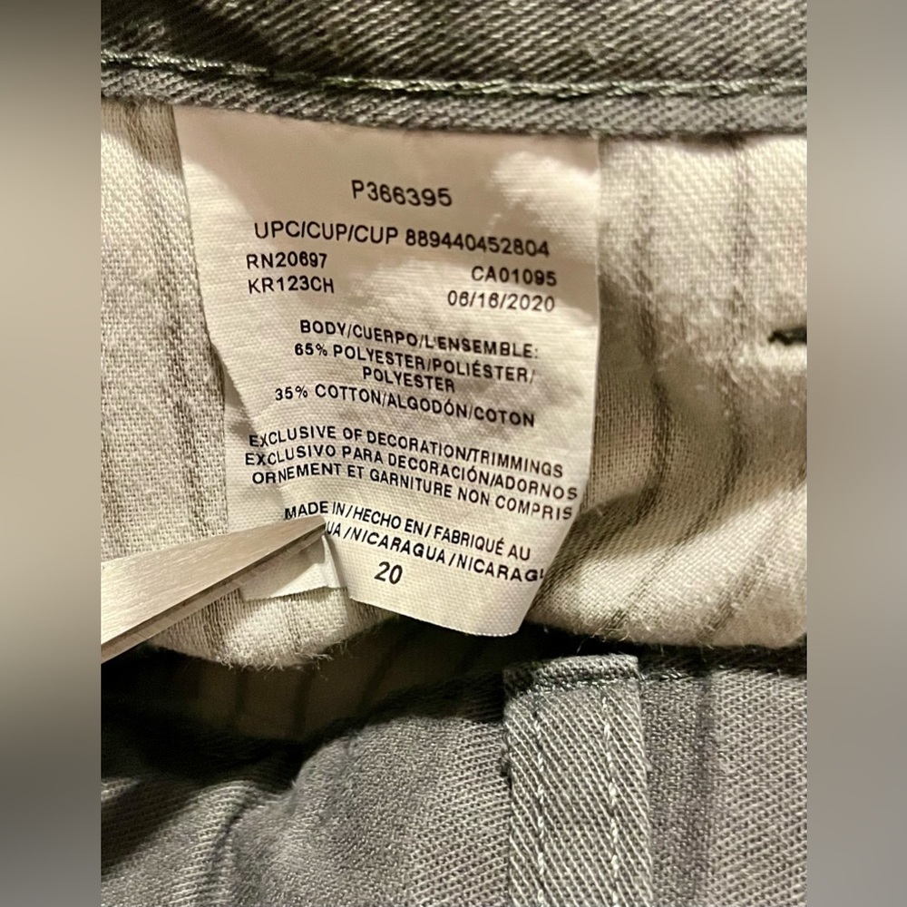Dickies Youth Gray Chino Shorts Size 20 - Picture 2 of 6